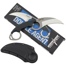 Cold Steel Double Agent I Plain Fixed Karambit Blade Knife Griv-Ex Handle picture