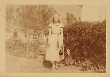 FOUND PHOTO Color WHEN SHE WAS YOUNG Original Snapshot 1950's GIRL 21 45 N picture