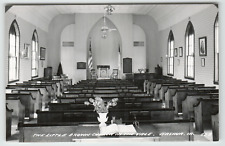 Postcard RPPC Little Brown Church in the Vale in Nashua, IA Interior View picture