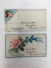 Victorian Business Trade Card Corwin & Son Druggists Marathon NY Christmas Goods picture