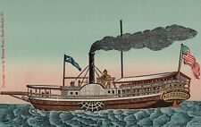 1st Steamboat Lake Champlain Burlington Vermont Divided Back Vintage Postcard picture