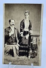 Vtg 1880’s Eli Bowen & Family CDV Photo Legless Wonder Acrobat Sideshow Circus picture