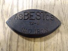 Vintage Steel Cast Iron ASBESTOS 72-B SAD IRON picture