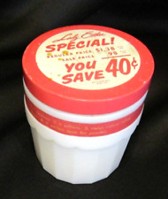 Vintage Milk Glass Lady Esther Face Cream Jar-WITH PRODUCT picture