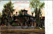 Postcard Hon. James G. Blaine's Residence, Augusta, Maine PM 1905 P264 picture