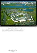 Washington D.C. The Pentagon Facts Aerial View Washington Monument VTG Postcard picture