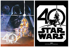 STAR WARS 40th ANNIVERSARY 2017 - Promo Card - Luke Skywalker Princess Leia picture