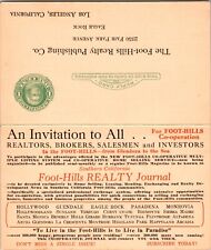 Bi-Fold Advertising Postcard Foot-Hills Realty Publishing Co Los Angeles CA~3191 picture
