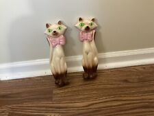 Vintage 1976 Miller Studios Chalkware Siamese Cats picture