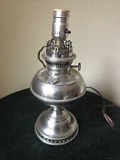 Antique Dec-1895  Rayo Nickel Plated Electrically Converted Working Draft Lamp picture