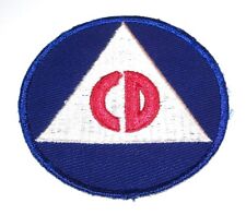 ORIGINAL LARGE EMBROIDERED TWILL WW2 CIVIL DEFENSE PATCH picture