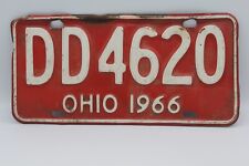 Vintage 1966 Ohio License Plate Tag DD 4620 picture