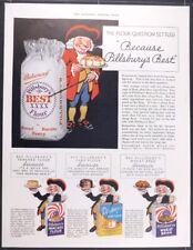 Vintage Magazine Ad 1930s Pillsbury's Best Flour Quaker Man picture