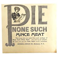 None-Such Mince Meat Pies 1894 Advertisement Victorian Syracuse NY 2 ADBN1oo picture