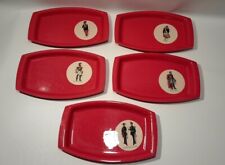 5 Pcs Red Plastic Tip Coin Trays with French Napoleonic Military Images 9