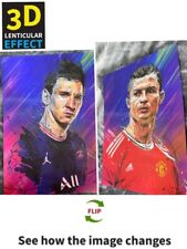Lionel Messi ,Cristiano Ronaldo-3D Poster ,3D Lenticular-2 Images Change picture