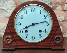 Rare Antique Garrard English Oak Art Deco Mantle Clock - 8 Day Striking 1920 picture