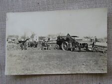 RPPC- Steam Tractor , Water Wagon threshing In Barnyard picture