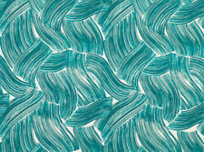 Zinc Textile Large Brushstroke Print Fabric- Macaroni / Lagoon 0.90 yds Z465/05 picture