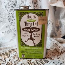 Vintage Hope's Tung Oil Varnish Rub on Finish  32 oz Unopened Unused Woodworking picture