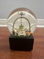 Vintage ST. LOUIS MUSICAL SNOW GLOBE - RARE Plane Circles At Top picture
