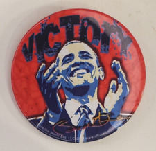 2008 Barack Obama Victory Pinback Button Variant picture