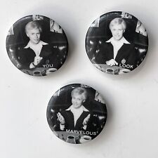 Rare Vintage 1985 BILLY CRYSTAL promo 3 pin button set You Look Marvelous album picture
