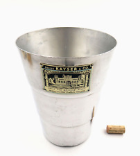 Vintage Julius Kayser & Co. Wine Ice Bucket Aluminum Metal Belgium Mark 9