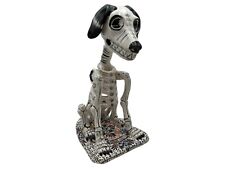 Talavera Skeleton Dog Mexican Pottery Cute Folk Art Handmade Multicolor 11.25