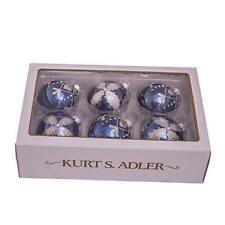 80MM Navy Blue Glass Ball Ornaments, 6-Piece Set  picture