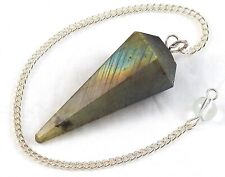 Labradorite Multifaceted w/ Crystal Ball Chain Pendulum picture