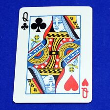 Queen Clubs / Hearts, Mis-Indexed, Red Bicycle Gaff Playing Card picture