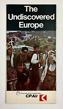1970 CP Air Tours Canada Pacific Undiscovered Europe Vintage Travel Brochure picture