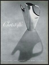 1960s Vintage Christofle Orfevre Mid Century Pitcher Photo Print Ad picture