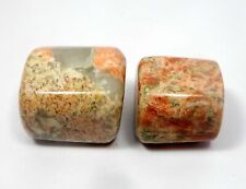 Natural Semi-Precious Unakite Jasper 167.75 Ct Polished Tumble Gems 2 Pcs picture