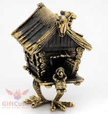 Solid Brass Figurine Magic Hut on Fowl's Legs Baba Yaga house IronWork picture