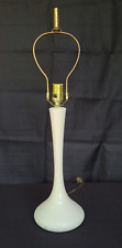 Vintage Mid Century Modern Laurel Metal Tulip Table TV Lamp Light MCM White 1960 picture