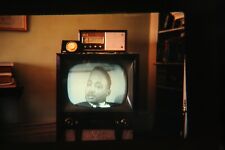 Vintage Kodak Picture Slide Of TV With MLK On Screen Old Radio / TV picture