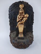RARE ANTIQUE ANCIENT EGYPTIAN Statue Heavy Stone Goddess Isis Nursing Horus picture