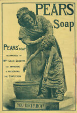 You Dirty Boy Pears Soap recommended by Mrs Lillie Langtry ad 1891 YC picture