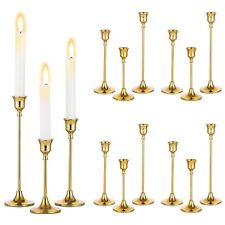 Sziqiqi Set of 15 Gold Candle Holders for Candlesticks Tall Taper Candle Hold... picture