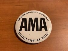 Vintage American Motorcyclist Association (AMA) Pinback Button, No Stars picture