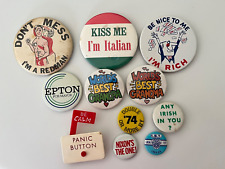 Assortment of 11 Vintage Pins Buttons picture