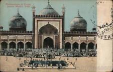 India 1913 Mohamedans at prayer,Jumma masjid Delhi Postcard Vintage Post Card picture