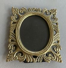 Vintage  Style Metal Ornate Gold Tone Picture Frame 5  X 4.5 Inches picture