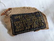 WWII US Navy Air Forces original helmet label Bates Shoe Co. Medium Spec An H-15 picture