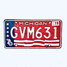 1978 United States Michigan Bicentennial Passenger License Plate GVM 631 picture