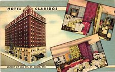 Vintage Postcard- H1287. HOTEL CLARIDGE STL MO. UnPost 1930 picture