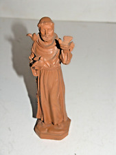 Vintage Saint Francis of Assisi Figurine Statue with Three Doves  7-1/4