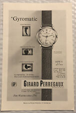 Vintage 1954 Girard Perregaux Watches Original Print Ad Full Page - Gyromatic picture